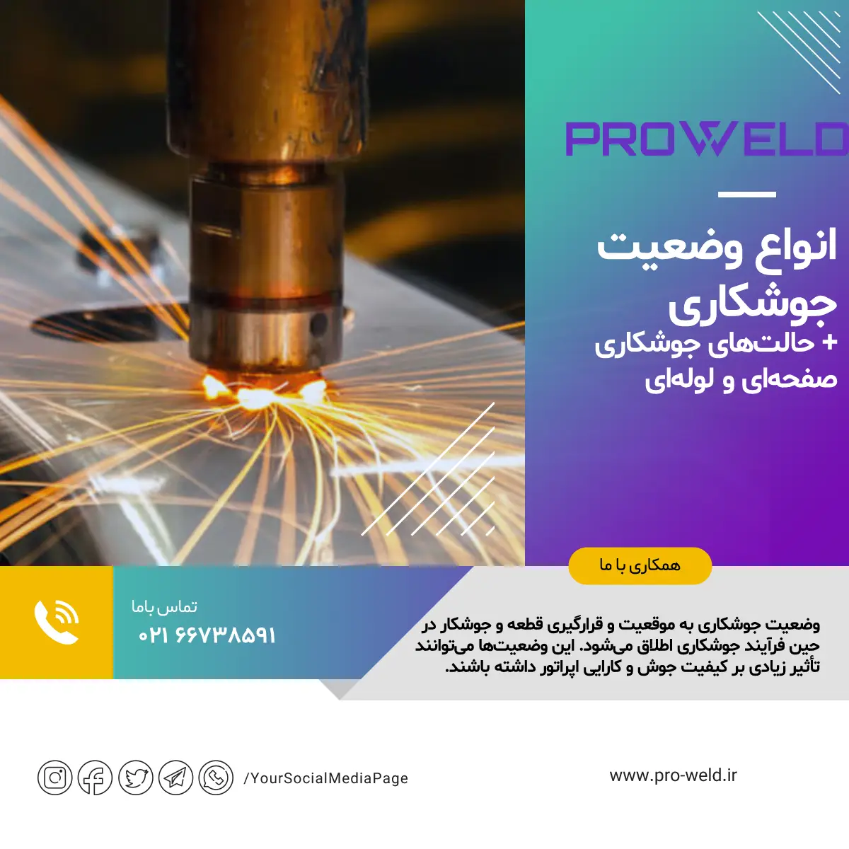 انواع وضعیت جوشکاری + حالتهای جوشکاری صفحهای و لولهای وضعیت جوشکاری